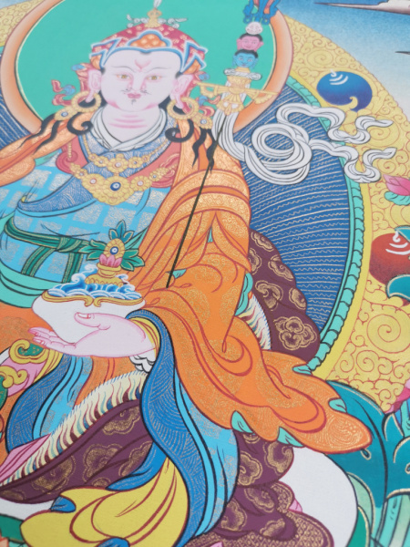 Thangka - Guru Rinpoche | 55x42cm | Exklusives Einzelstück